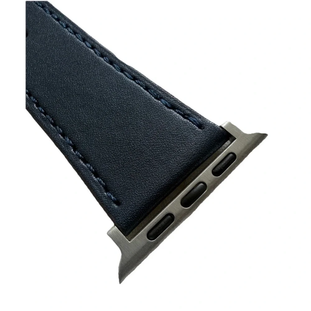 Strap Band Blue Unisex's Leather replacement Band Series 10 iPhone Size 42/45 NW